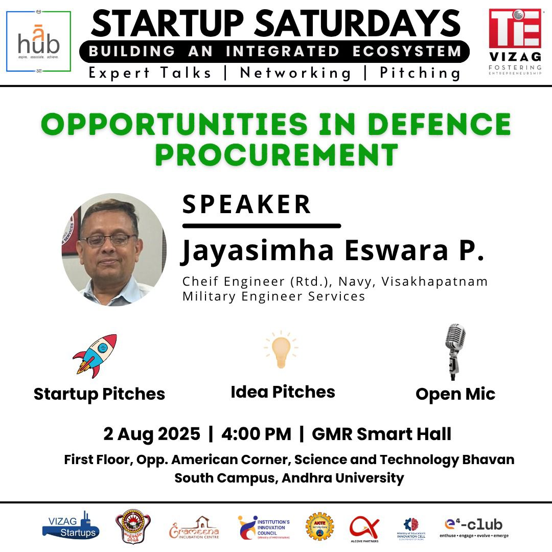 Startup Saturday Aug 2: Defense Procurement Opportunities with Naval Engineer Expert