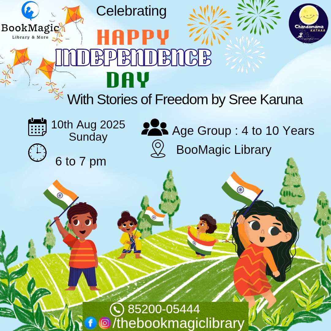 Independence Day Storytelling Session for Kids at BookMagic Library – August 10